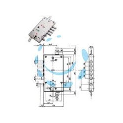 SERRATURA TRIPL.APPLICARE MULTIF.SCROCCO CIL.EU.+ DM BLINDATE 54597 - mm.63 SX (54597ROMS36)