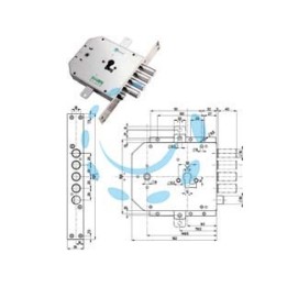 SERRATURA TRIPLICE INFILARE CON SCROCCO CIL. EUROPEO BLINDATE 85735 - mm.63 SX (85735S)