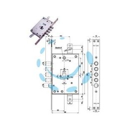 SERRATURA TRIPLICE INFILARE CON SCROCCO CIL. EUROPEO BLINDATE 85771/28 - mm.63 SX (85771S28N)