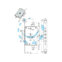 SERRATURA TRIPLICE INFILARE CON SCROCCO CIL. EUROPEO BLINDATE 85771/37 - mm.63 DX (85771D37N)