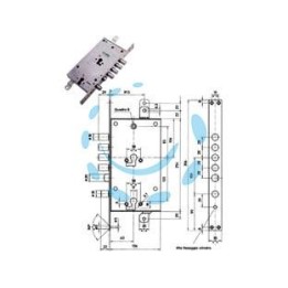 SERRATURA TRIPLICE INFILARE MULTIF. SCROCCO CIL. EUR. BLINDATE 85795 - mm.63 DX (85795D)