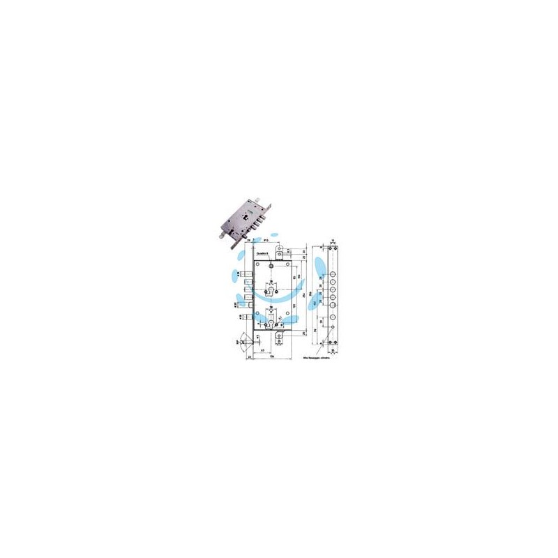 SERRATURA TRIPLICE INFILARE MULTIF. SCROCCO CIL. EUR. BLINDATE 85795 - mm.63 DX (85795D)