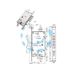 SERRATURA TRIPLICE INFILARE CON SCROCCO CIL.EU. + DM BLINDATE 54797/28 - mm.63 DX (54797DL2836)