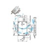 SERRATURA TRIPLICE APPLICARE CON SCROCCO DM BLINDATE 52571/28 - mm.63 SX (52571ROMS 36)