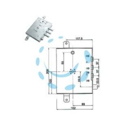 SERRATURA TRIPL.APPLICARE SCROCCO D/MAPPA BLINDATE GARDESA 89R571GD/17 - mm.89 SX (89R571GD/17 SX)