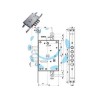 SERRATURA TRIPLICE INFILARE CON SCROCCO DOPPIA MAPPA BLINDATE 52771/28 - mm.63 SX (52771SL28 36)