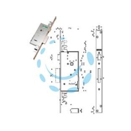 SERRATURA TRIPLICE DA INFILARE DOPPIA MAPPA CON SCROCCO 40721 - mm.47 (407215000 36)