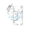SERRATURA TRIPLICE DA INFILARE DOPPIA MAPPA CON SCROCCO 40721 - mm.47 (407215000 36)