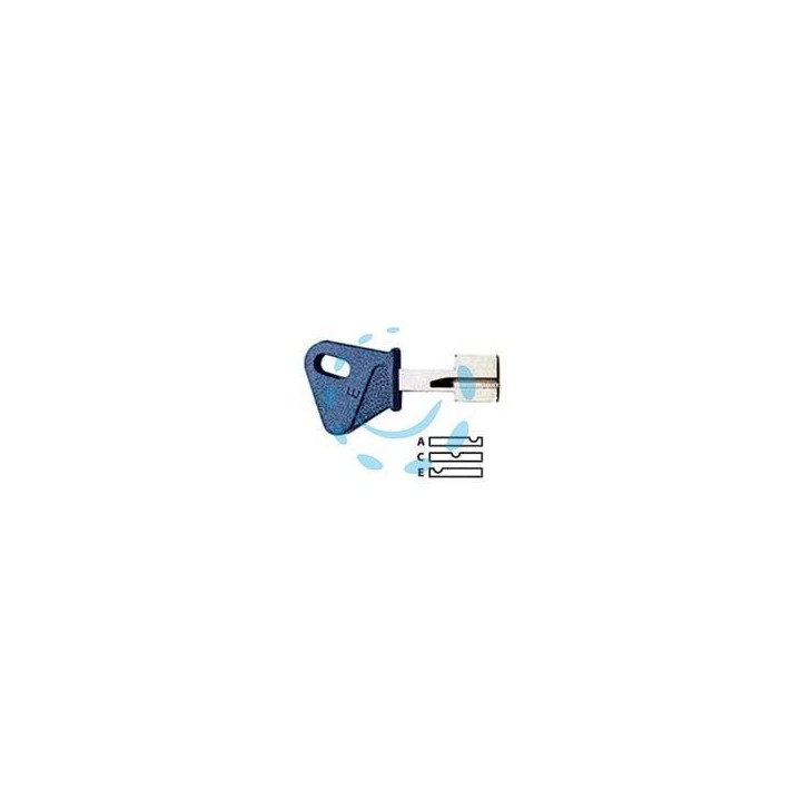 CHIAVI ORIGINALI MOTTURA A POMPA 92105 - gambo tipo C, (92105CBLUC)