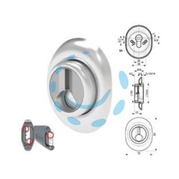 DEFENDER MAGNETICO AD ALTEZZA FISSA CROMATO SATINATO - mm.72x90 - altezza fissa mm.10 (DF332P)