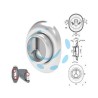 DEFENDER MAGNETICO AD ALTEZZA FISSA CROMATO SATINATO - mm.72x90 - altezza fissa mm.14 (DF333P)