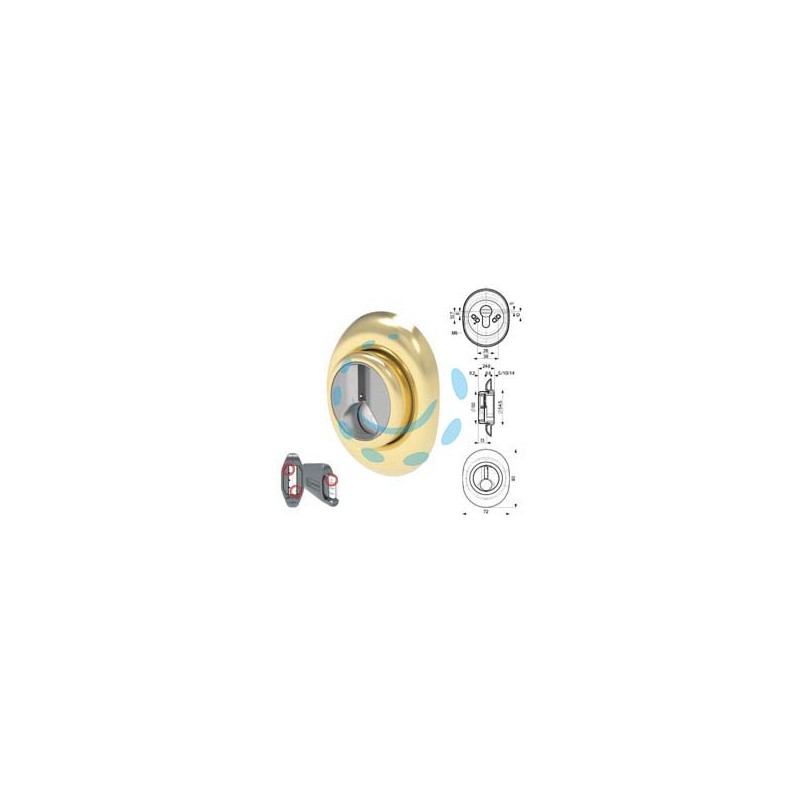 DEFENDER MAGNETICO AD ALTEZZA FISSA OTTONE - mm.72x90 - altezza fissa mm.10 (DF332P)