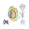 DEFENDER MAGNETICO AD ALTEZZA FISSA OTTONE - mm.72x90 - altezza fissa mm.10 (DF332P)