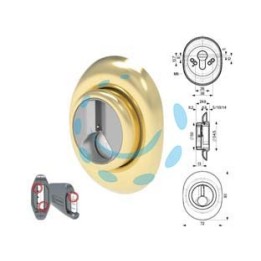 DEFENDER MAGNETICO AD ALTEZZA FISSA OTTONE - mm.72x90 - altezza fissa mm.14 (DF333P)