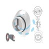 DEFENDER REGOLABILE A GHIERA MOSTRINA PIENA CROMATO SATINATO - mm.65x90 - regolazione da mm.8 a 14 (DF481P)