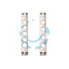CONTROPIASTRE PER SERRATURE PORTE BLINDATE 94240F - interasse mm.28, mm.30x206x3 (94240F028)