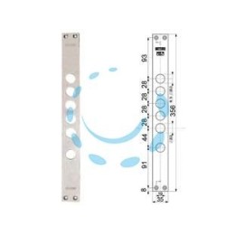 CONTROPIASTRE PER SERRATURE PORTE BLINDATE 94275 - interasse mm.28, mm.35x356x3 (942750028)