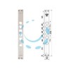 CONTROPIASTRE PER SERRATURE PORTE BLINDATE 94275 - interasse mm.28, mm.35x356x3 (942750028)
