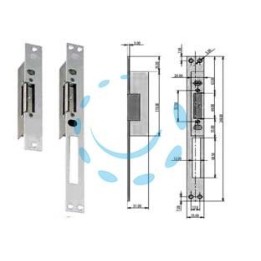 INCONTRO ELETTRICO 12V CON FERMO SERIE 6000 - frontale corto cm.16 (6100/1)