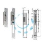 INCONTRO ELETTRICO 12V CON FERMO SERIE 6000 - frontale lungo cm.25 (6200/1)