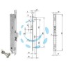 ELETTROSERRATURA TRIPLICE INFIL. PER MONTANTI D/M CATEN. E SCR. F6703 - mm.23 (F6703)