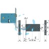 SERRATURA DA INFILARE PER FASCE CATENACCIO E SCROCCO MM.78 H 870 - mm.60 interasse mm.47 (370)