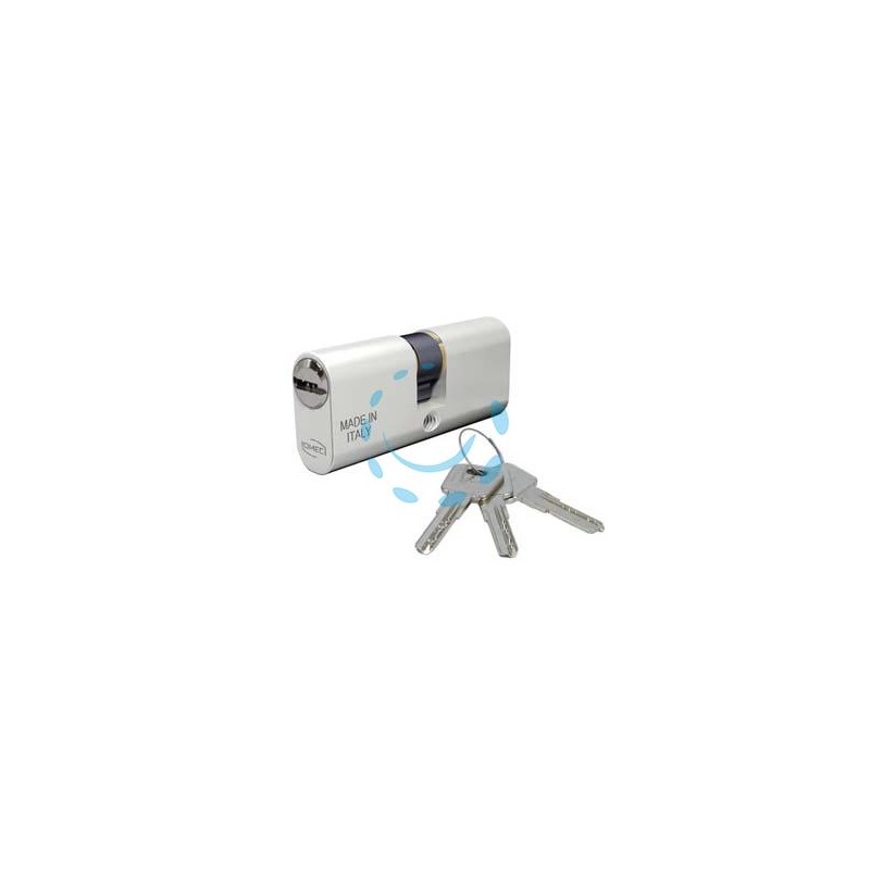 CILINDRO OVALE IN ALLUMINIO CON CHIAVE PIATTA 2140 - mm.60 centrato (30x30) (2140/04L)