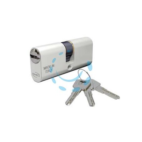 CILINDRO OVALE IN ALLUMINIO CON CHIAVE PIATTA 2140 - mm.60 centrato (30x30) (2140/04L)