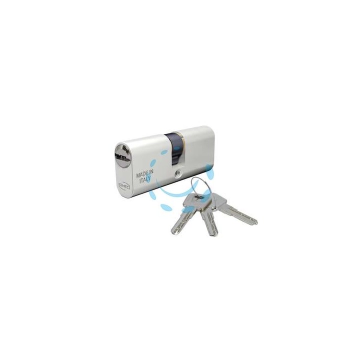 CILINDRO OVALE IN ALLUMINIO CON CHIAVE PIATTA 2140 - mm.80 centrato (40x40) (2140/08L)