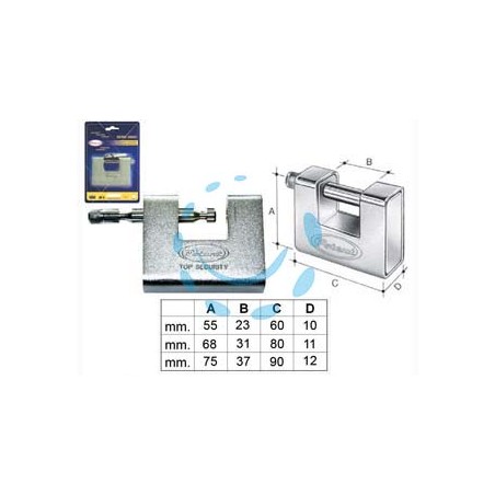 LUCCHETTO CORAZZATO 2800C IN BLISTER - mm.60 (11070B)