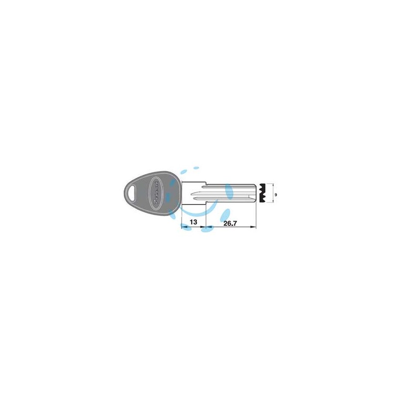 CHIAVE GREZZA PROFILO PIATTO 3200.KN R1 