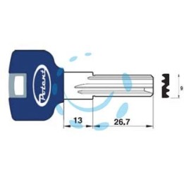 CHIAVE GREZZA PROFILO PIATTO 3400.K.B R1 