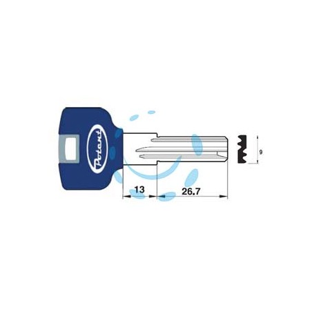 CHIAVE GREZZA PROFILO PIATTO 3400.K.B R1 