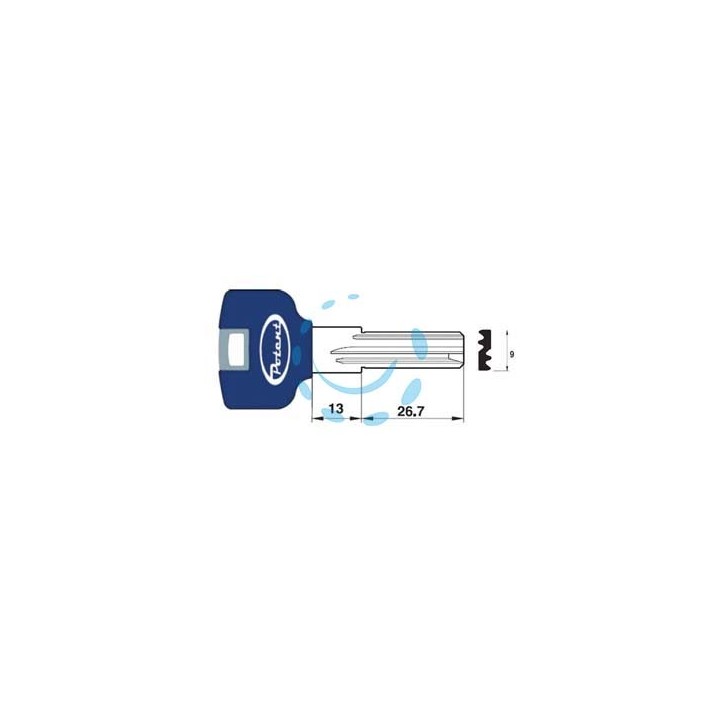 CHIAVE GREZZA PROFILO PIATTO 3400.K.B R1 