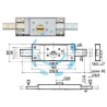 SERRATURA SERRANDA CENTRALE CILINDRO FISSO DOPPIA MAPPA 8601 - (8601.001)