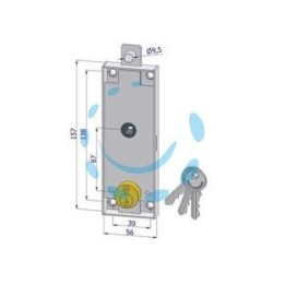 SERRATURA PER BASCULANTE CILINDRO TONDO 2290 - (2290XZB2008XX3)