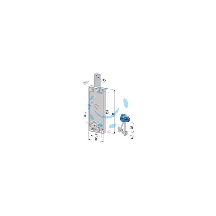 SERRATURA PER BASCULANTE DOPPIA MAPPA 2240 - (2240XZB2008AB2)