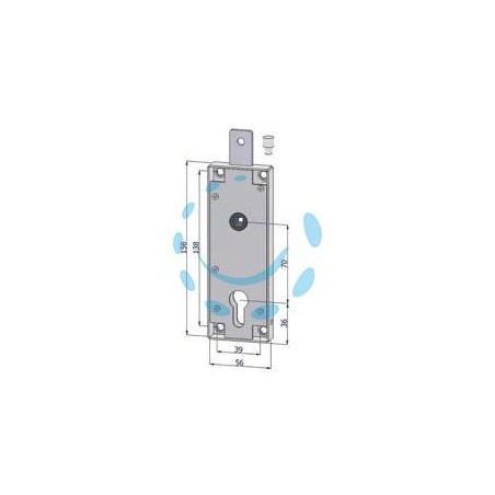 SERRATURA PER BASCULANTE CILINDRO EUROPEO 2291