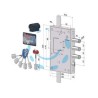 SERRATURA TRIPLICE APPLICARE P/PORTE BLINDATE D.MAPPA REV. INT.37 240 - mm.63 (2401DCR0337S56)