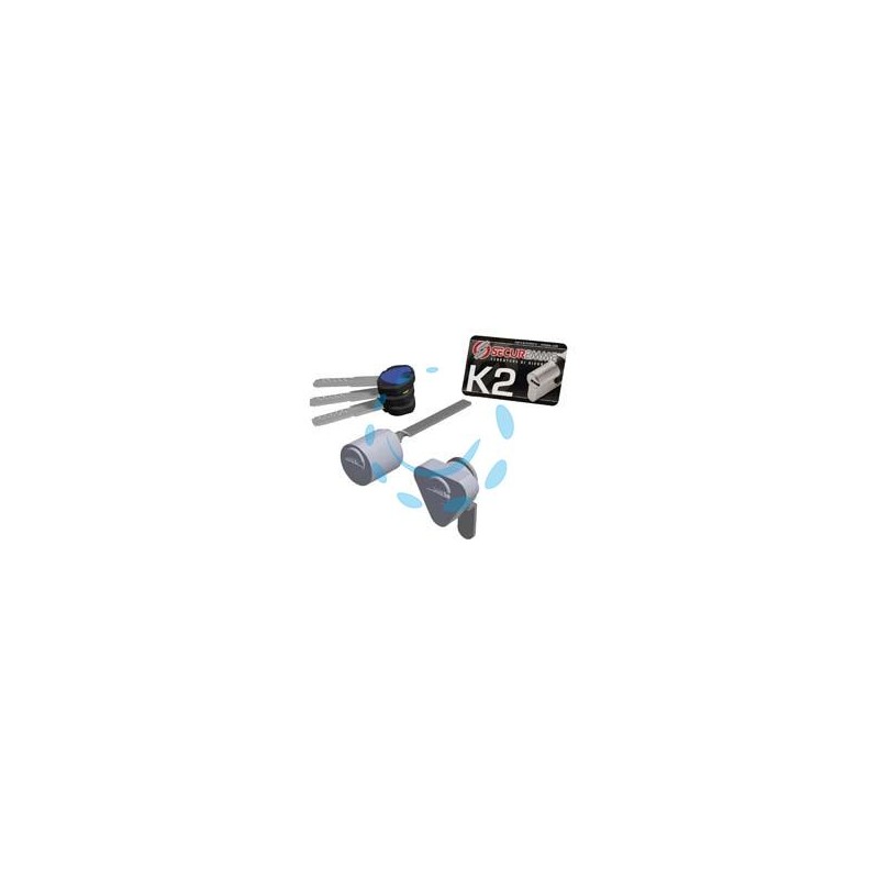 COPPIA CILINDRI DI RICAMBIO PER SERRATURA ELETTRICA K2 SERIE 3200 - mm.15x30 (3200ECS1530XX3)