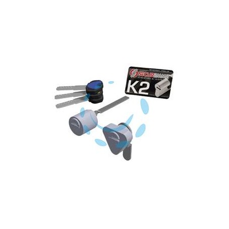 COPPIA CILINDRI DI RICAMBIO PER SERRATURA ELETTRICA K2 SERIE 3200 - mm.15x30 (3200ECS1530XX3)