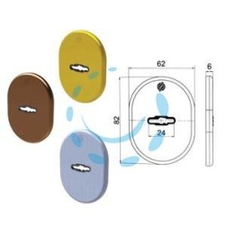 MOSTRINA INTERNA/ESTERNA DOPPIA MAPPA SERIE T - mm.62x82x6 ottone cromo satinato (4301KCS)