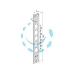 CONTROPIASTRA P/SERRATURE PORTE BLINDATE IN ACCIAIO INOX INT.28 CP2500 - (CP2500XAI28)