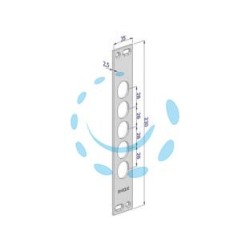 CONTROPIASTRA P/SERRATURE PORTE BLINDATE IN ACCIAIO INOX INT.28 CP2500 - (CP2500XAI28)