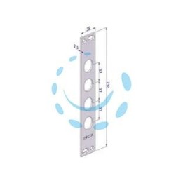 CONTROPIASTRA P/SERRATURE PORTE BLINDATE IN ACCIAIO INOX INT.37 CP2500 - (CP2500XAI37)