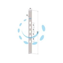 CONTROPIASTRA P/SERRATURE PORTE BLINDATE IN ACCIAIO INOX INT.37 CP2530 - (CP2530XAI37)