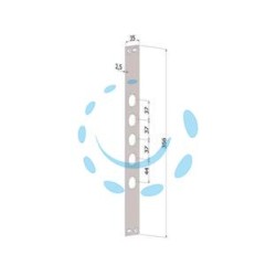 CONTROPIASTRA P/SERRATURE PORTE BLINDATE IN ACCIAIO INOX INT.37 CP2530 - (CP2530XAI37)
