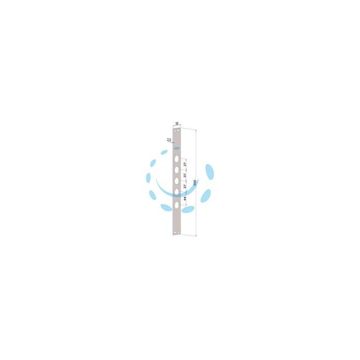 CONTROPIASTRA P/SERRATURE PORTE BLINDATE IN ACCIAIO INOX INT.37 CP2530 - (CP2530XAI37)