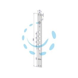 FRONTALE P/SERRATURE PORTE BLINDATE IN ACCIAIO INOX INT.28 FR2500 - (FR2500XAI28)
