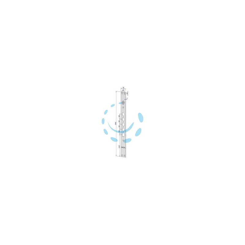 FRONTALE P/SERRATURE PORTE BLINDATE IN ACCIAIO INOX INT.28 FR2500 - (FR2500XAI28)
